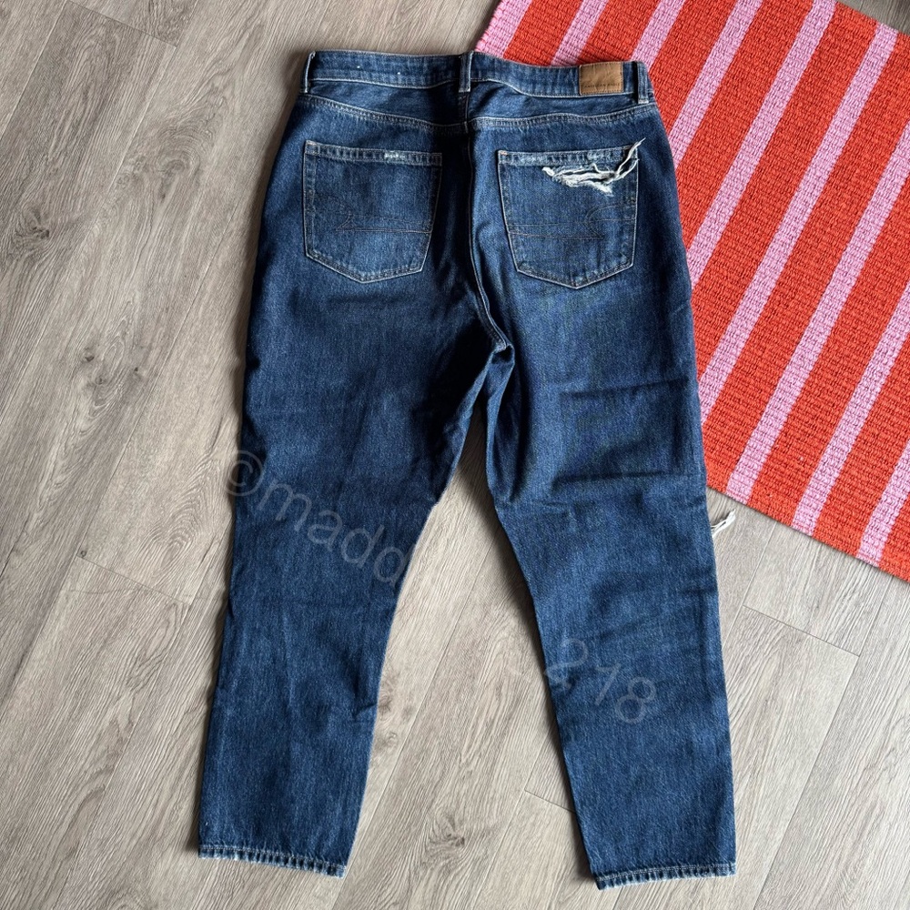 American Eagle Mom Jeans Size 12 Regular 100% Cotton - Picture 7 of 8